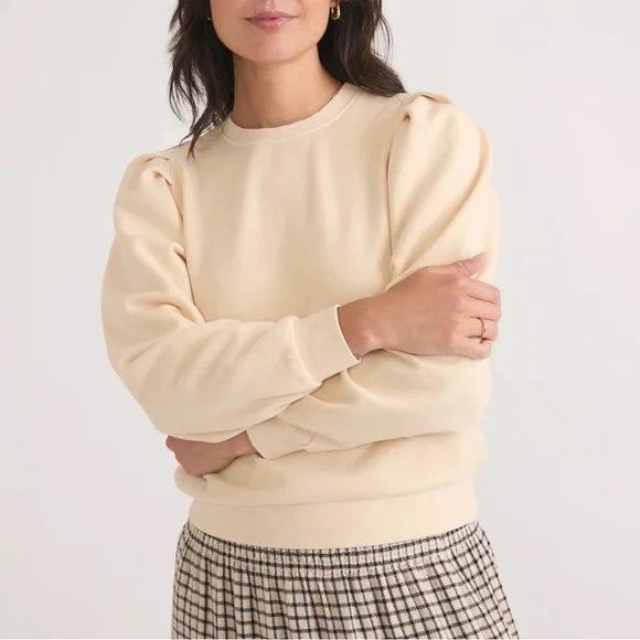 Marine Layer Enya Puff Sleeve Sweatshirt - Picture 3 of 10